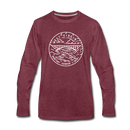 West Virginia Long Sleeve T-Shirt - State Design Unisex West Virginia Long Sleeve Shirt - heather burgundy