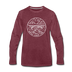 West Virginia Long Sleeve T-Shirt - State Design Unisex West Virginia Long Sleeve Shirt - heather burgundy