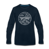West Virginia Long Sleeve T-Shirt - State Design Unisex West Virginia Long Sleeve Shirt - deep navy