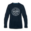 West Virginia Long Sleeve T-Shirt - State Design Unisex West Virginia Long Sleeve Shirt - deep navy
