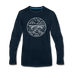 West Virginia Long Sleeve T-Shirt - State Design Unisex West Virginia Long Sleeve Shirt - deep navy