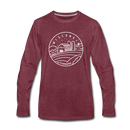 Wisconsin Long Sleeve T-Shirt - State Design Unisex Wisconsin Long Sleeve Shirt - heather burgundy