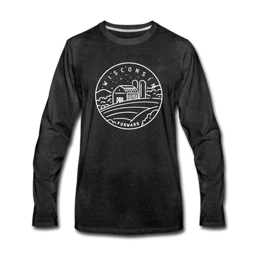 Wisconsin Long Sleeve T-Shirt - State Design Unisex Wisconsin Long Sleeve Shirt - charcoal gray