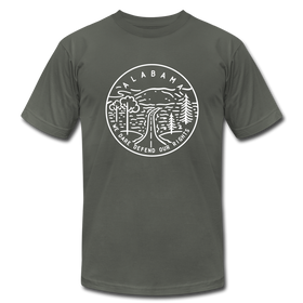 Alabama T-Shirt - State Design Unisex Alabama T Shirt - asphalt
