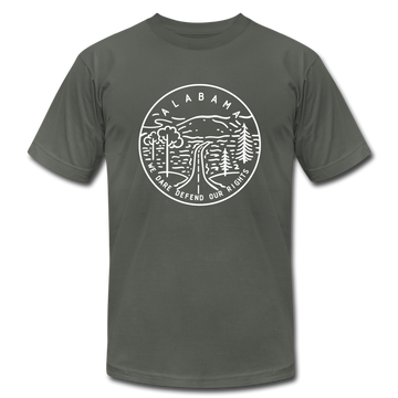 Alabama T-Shirt - State Design Unisex Alabama T Shirt - asphalt