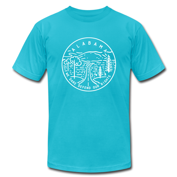 Alabama T-Shirt - State Design Unisex Alabama T Shirt - turquoise