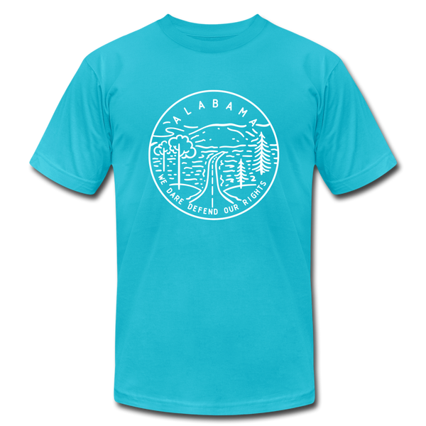 Alabama T-Shirt - State Design Unisex Alabama T Shirt - turquoise
