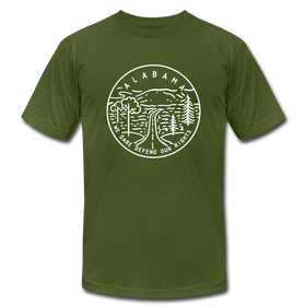 Alabama T-Shirt - State Design Unisex Alabama T Shirt - olive
