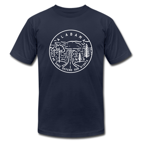 Alabama T-Shirt - State Design Unisex Alabama T Shirt - navy