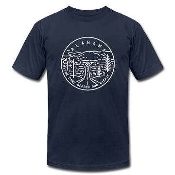 Alabama T-Shirt - State Design Unisex Alabama T Shirt - navy