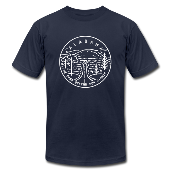 Alabama T-Shirt - State Design Unisex Alabama T Shirt - navy