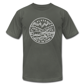 Alaska T-Shirt - State Design Unisex Alaska T Shirt - asphalt