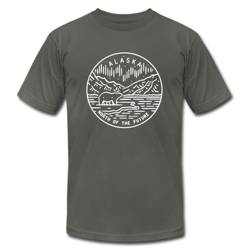 Alaska T-Shirt - State Design Unisex Alaska T Shirt - asphalt