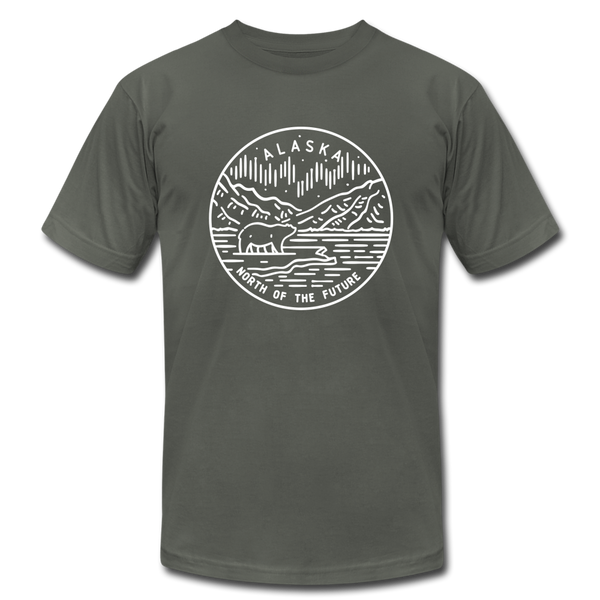 Alaska T-Shirt - State Design Unisex Alaska T Shirt - asphalt