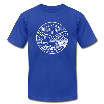 Alaska T-Shirt - State Design Unisex Alaska T Shirt - royal blue