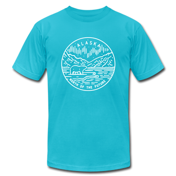 Alaska T-Shirt - State Design Unisex Alaska T Shirt - turquoise