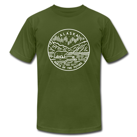 Alaska T-Shirt - State Design Unisex Alaska T Shirt - olive