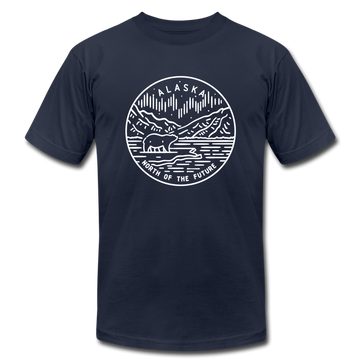 Alaska T-Shirt - State Design Unisex Alaska T Shirt - navy