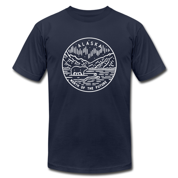 Alaska T-Shirt - State Design Unisex Alaska T Shirt - navy