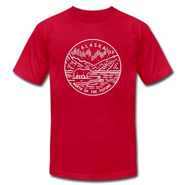 Alaska T-Shirt - State Design Unisex Alaska T Shirt - red