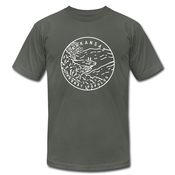 Arkansas T-Shirt - State Design Unisex Arkansas T Shirt - asphalt