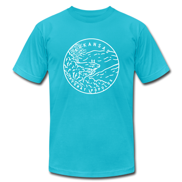 Arkansas T-Shirt - State Design Unisex Arkansas T Shirt - turquoise