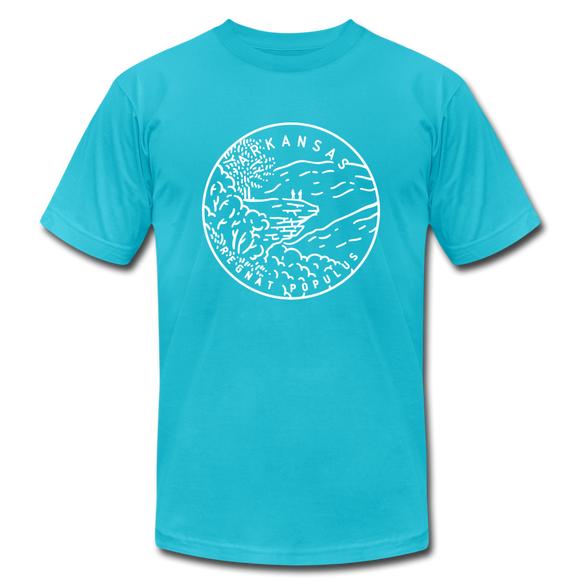 Arkansas T-Shirt - State Design Unisex Arkansas T Shirt - turquoise