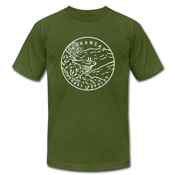 Arkansas T-Shirt - State Design Unisex Arkansas T Shirt - olive