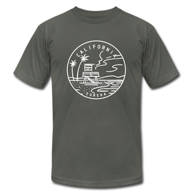 California T-Shirt - State Design Unisex California T Shirt - asphalt