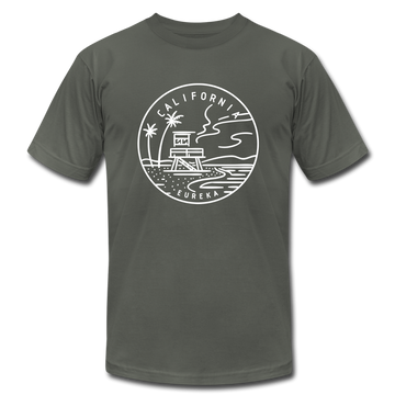 California T-Shirt - State Design Unisex California T Shirt - asphalt