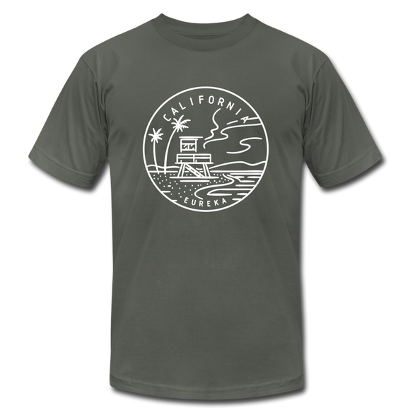 California T-Shirt - State Design Unisex California T Shirt - asphalt
