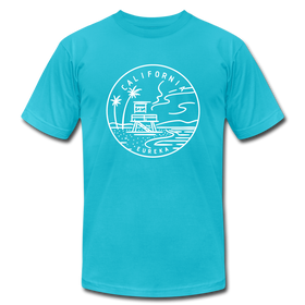 California T-Shirt - State Design Unisex California T Shirt - turquoise