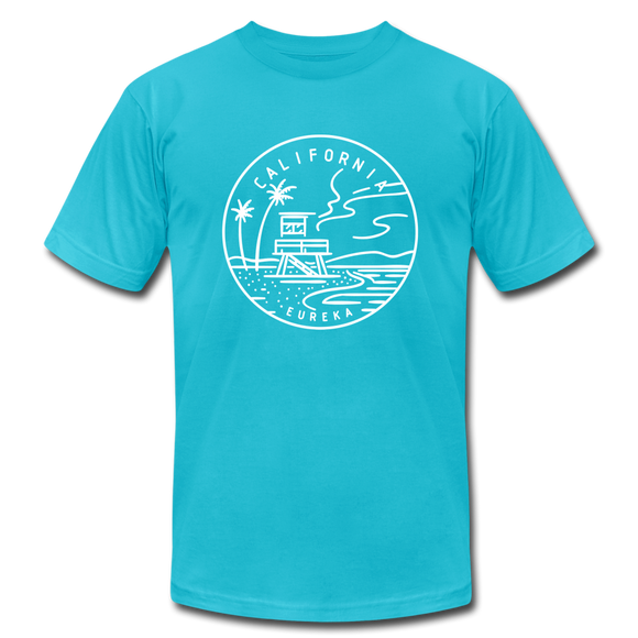 California T-Shirt - State Design Unisex California T Shirt - turquoise