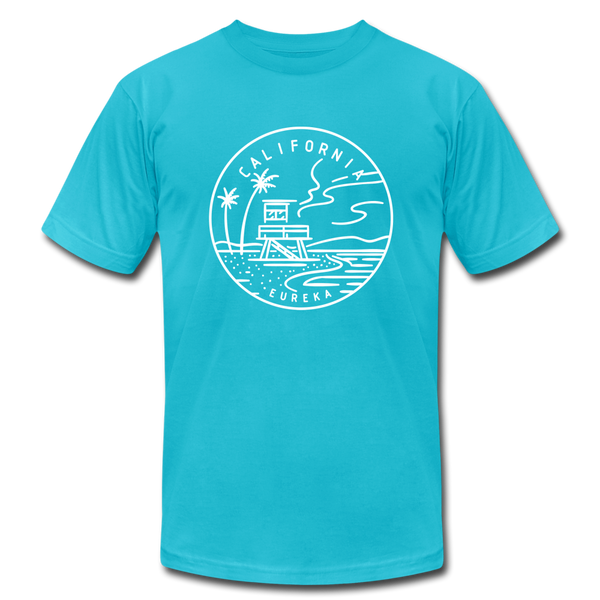 California T-Shirt - State Design Unisex California T Shirt - turquoise