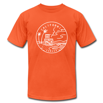 California T-Shirt - State Design Unisex California T Shirt - orange