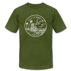 California T-Shirt - State Design Unisex California T Shirt - olive