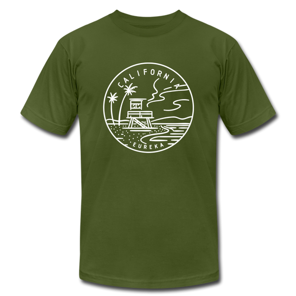 California T-Shirt - State Design Unisex California T Shirt - olive