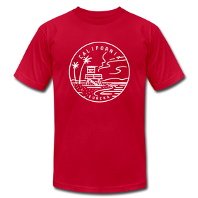 California T-Shirt - State Design Unisex California T Shirt - red