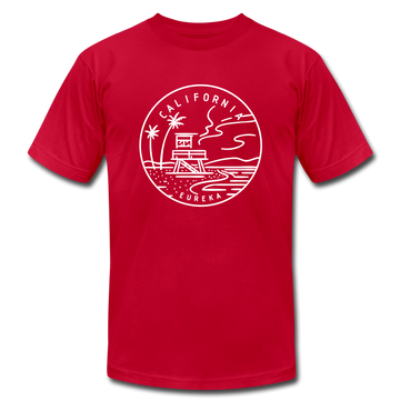 California T-Shirt - State Design Unisex California T Shirt - red