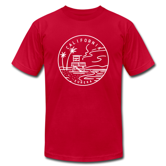 California T-Shirt - State Design Unisex California T Shirt - red