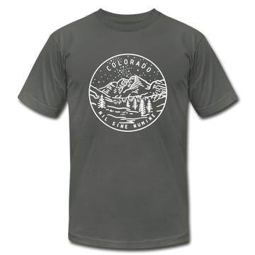 Colorado T-Shirt - State Design Unisex Colorado T Shirt - asphalt