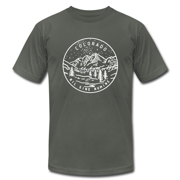 Colorado T-Shirt - State Design Unisex Colorado T Shirt - asphalt