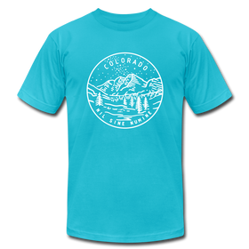 Colorado T-Shirt - State Design Unisex Colorado T Shirt - turquoise