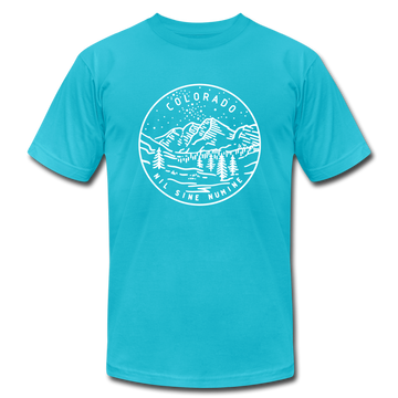 Colorado T-Shirt - State Design Unisex Colorado T Shirt - turquoise
