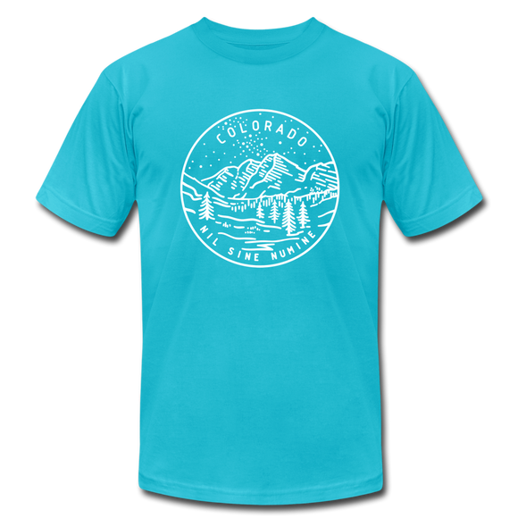 Colorado T-Shirt - State Design Unisex Colorado T Shirt - turquoise