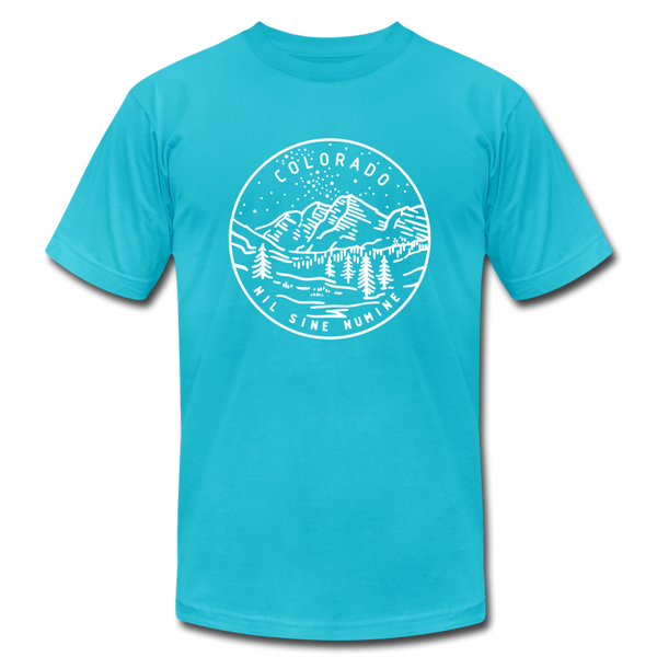 Colorado T-Shirt - State Design Unisex Colorado T Shirt - turquoise
