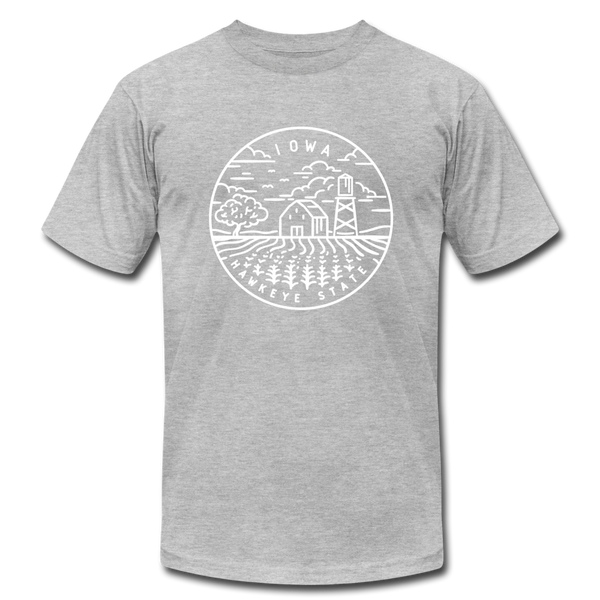 Iowa T-Shirt - State Design Unisex Iowa T Shirt - heather gray