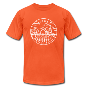 Iowa T-Shirt - State Design Unisex Iowa T Shirt - orange