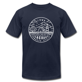 Iowa T-Shirt - State Design Unisex Iowa T Shirt - navy