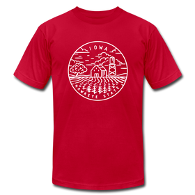 Iowa T-Shirt - State Design Unisex Iowa T Shirt - red